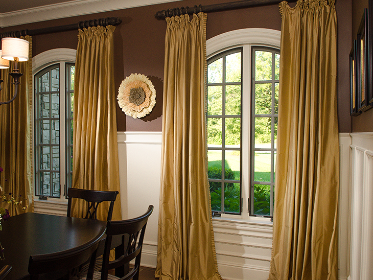Learn how to measure for window treatments like these dramatic drapes